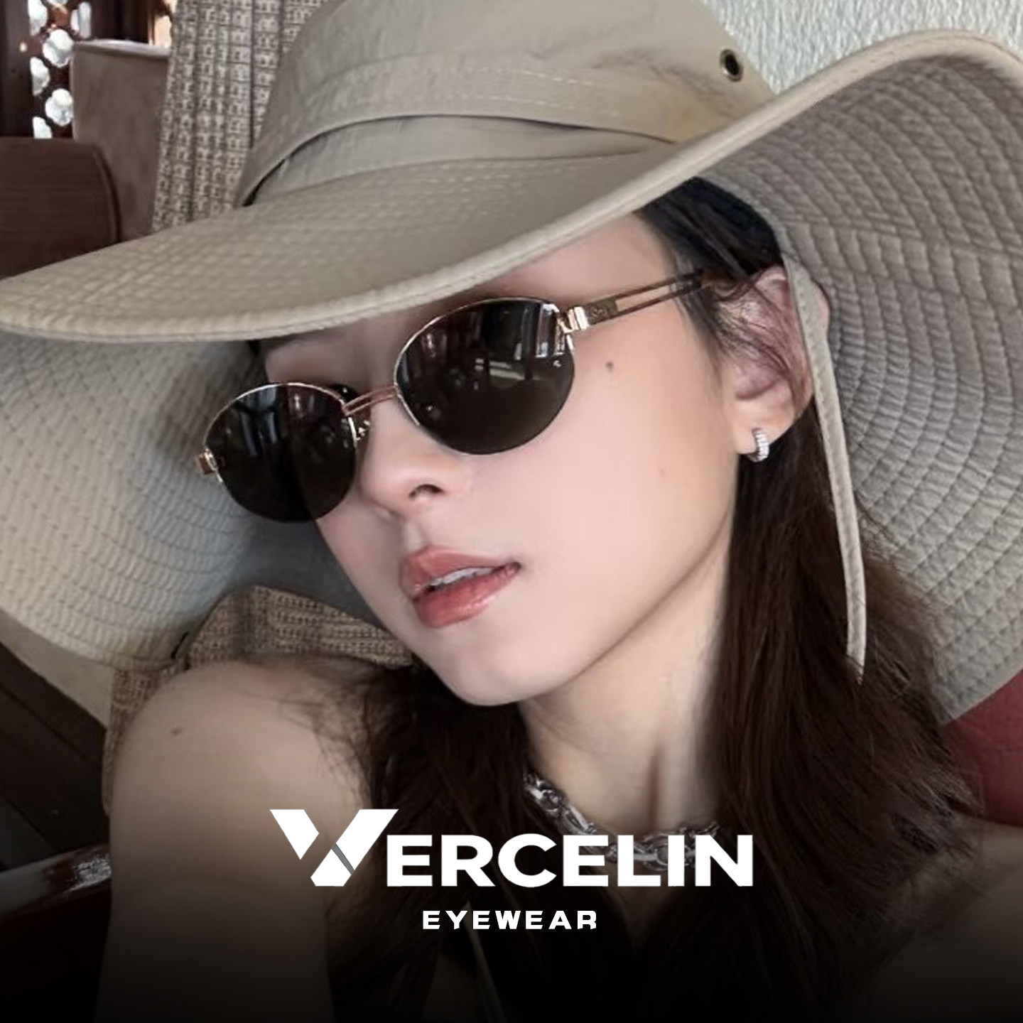 复古老钱风猫眼墨镜女款高级感古早感太阳镜显脸小近视可配带度数