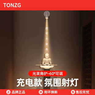 充电款壁灯可调焦聚光射灯客厅玄关灯充电款3°磁吸小角度免布线