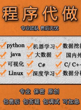 Python代编程Java程序定制R语言数据分析C++代做qt设计c代码接单