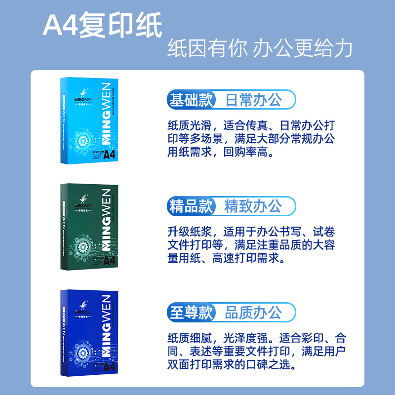 A4列印纸整箱影印纸印表机A4纸500张一包70g单肩包80g学生用草稿