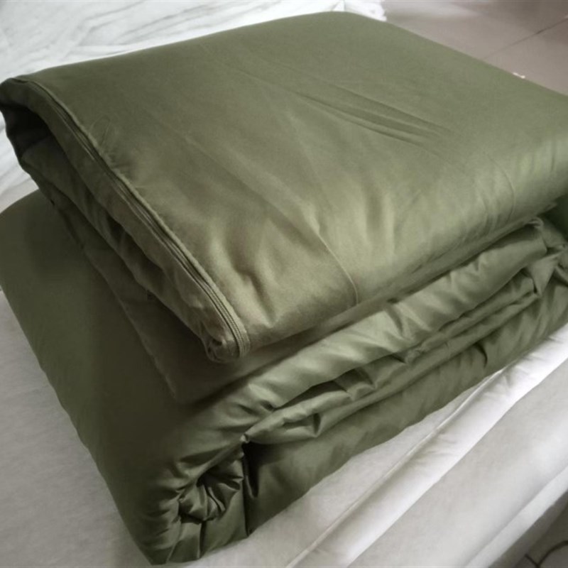新品军训被子棉被热熔棉军绿草绿单人宿舍劳保工地加厚棉被棉褥子