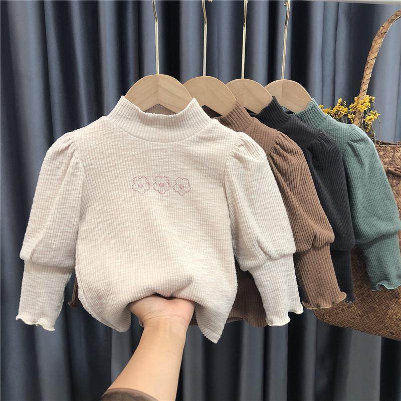 女童加绒打底衫冬装新款儿童泡泡袖上衣女宝宝一体绒加厚长袖T恤,童装/婴儿装/亲子装,T恤,淘宝优惠券,粉丝福利购,淘宝优惠卷