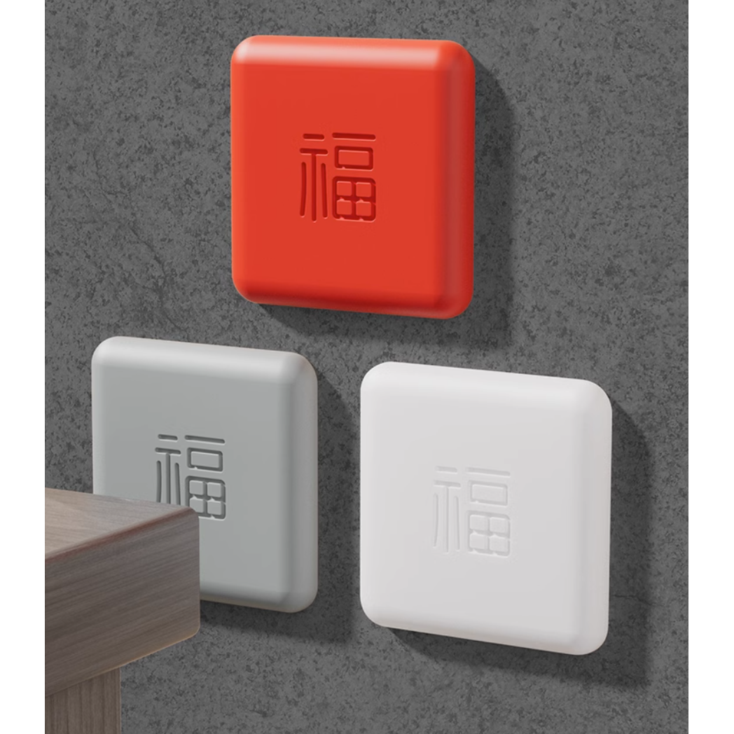 开门撞福防撞贴入户门把手冰箱柜门指纹锁PVC软胶材质磕碰门贴神