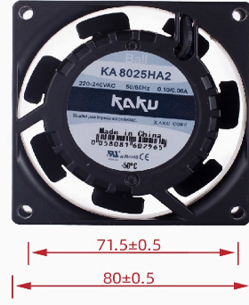 KAKU卡固KA8025/9225/1225/1238/1806/2206HA2 AC220V金属风机