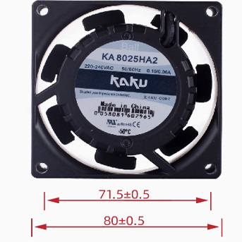 KAKU卡固KA8025/9225/1225/1238/1806/2206HA2 AC220V金属风机