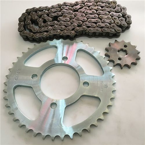 摩托车配件 轻骑 骏驰GT125 QS125-5大小链轮/链条/套链43-14