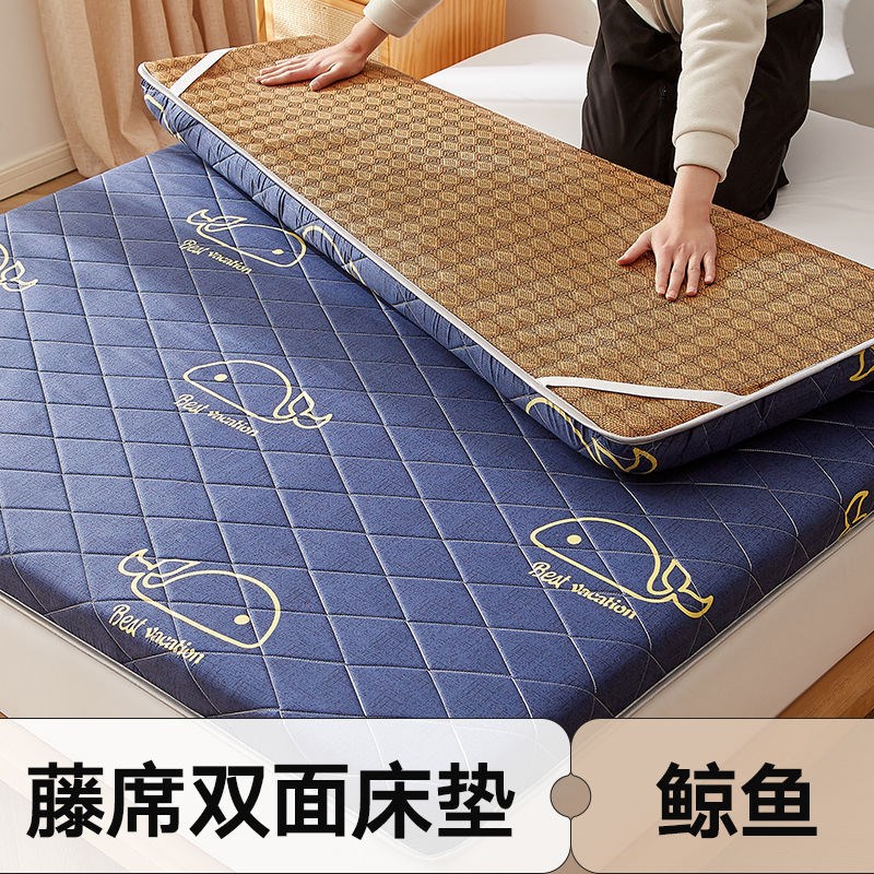 双面藤席凉席床垫子冬夏两用家用软垫学生宿舍单人垫褥子租房