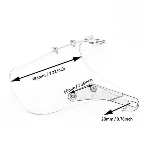 摩托车复古改装配件前挡风玻璃5-7寸通用CG125GN125天俊游侠棍王