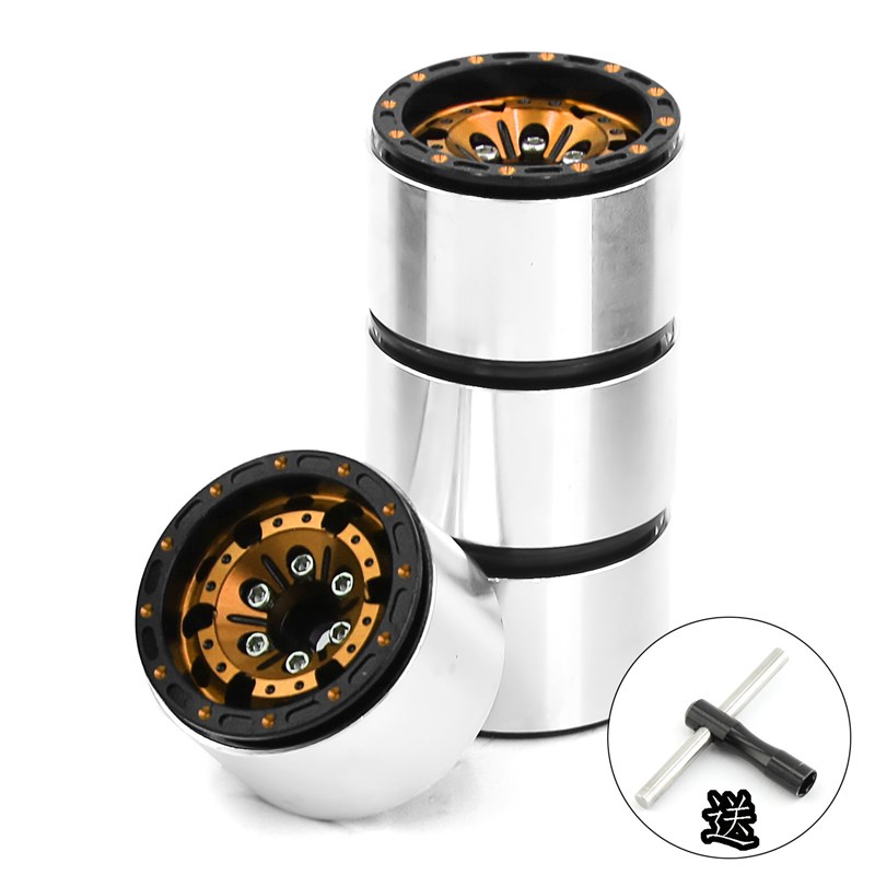 1/18 TRX4M路虎烈马1.0英寸金属轮毂 攀爬车铝合金轮毂 SCX24 FMS