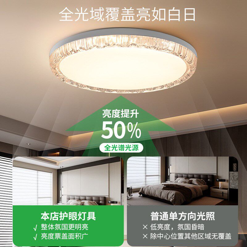 汇园2025新款护眼卧室吸顶灯简约现代主卧书房意式圆形灯具E