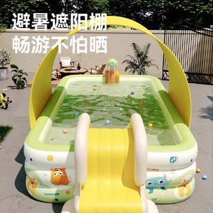 儿童家用充气游泳池加厚宝宝婴儿大型充气水池小孩家庭大人戏水池