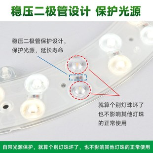 圆形灯盘环形灯板现代简约灯具 吸顶灯led灯芯家用客厅卧室灯新款