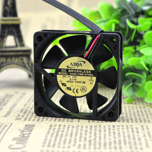 原装ADDA 6015 DC12V 0.11A 6CM AD0612MB-D70GL电源机箱散热风扇