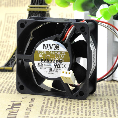台湾AVC 6025 C6025B12L 12V 0.12A 6CM CPU风扇60*60*25MM