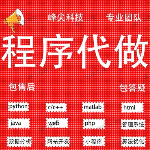 代码编写java代编程python代做c语言接单c#程序开发c++系统设计