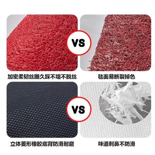 可裁剪丝圈脚垫大红色喜庆地毯家用防滑蹭土垫子加厚耐脏进门门垫