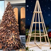 梧桐叶圣诞树木架定制酒店商场民宿景区圣诞美陈装 饰布置道具架子