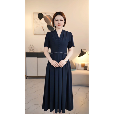 【深圳薇姐清仓】V 高圆圆同款女神范高端精致法式连衣裙 1005