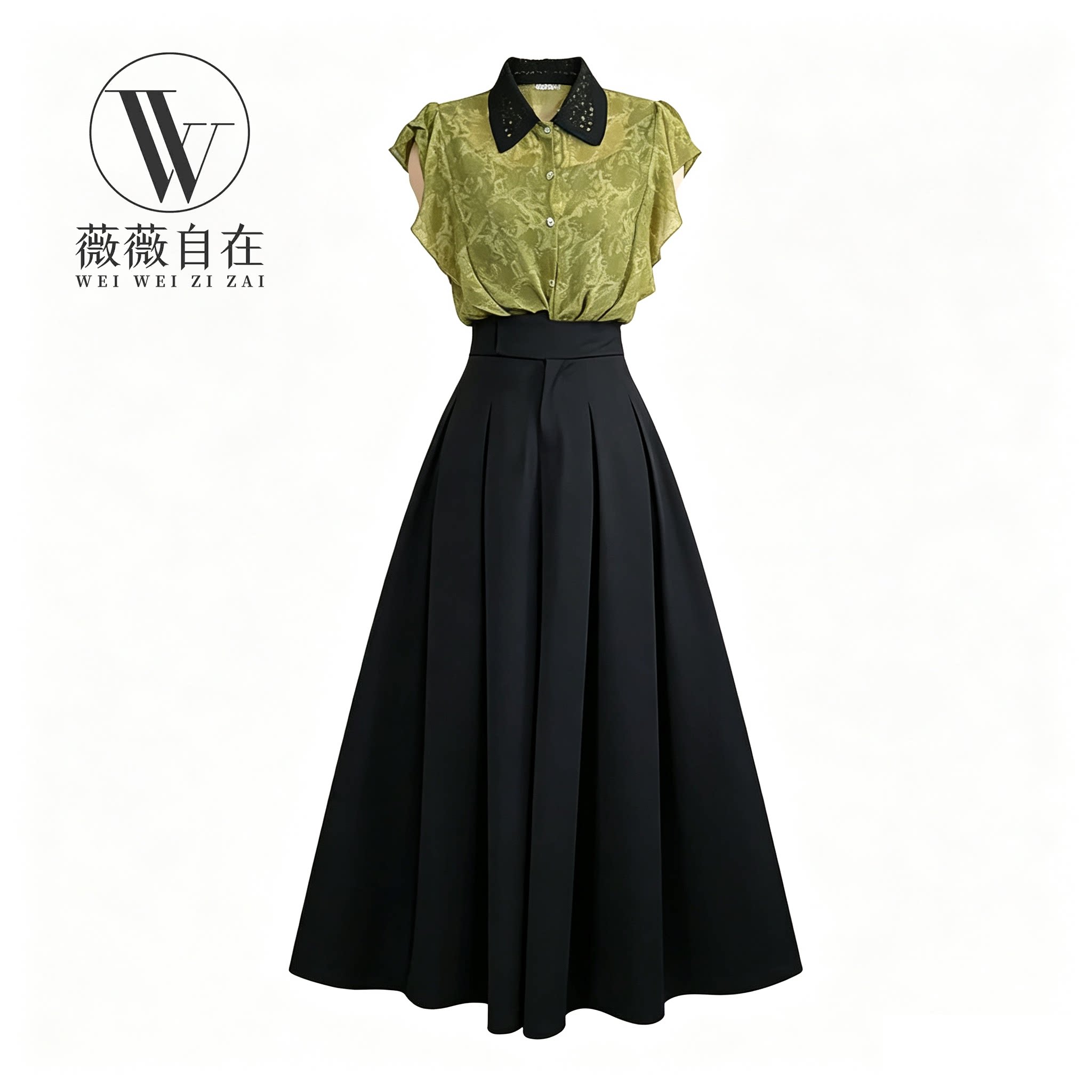 【高端品牌断码】W气质高端大码显瘦套裙 W322