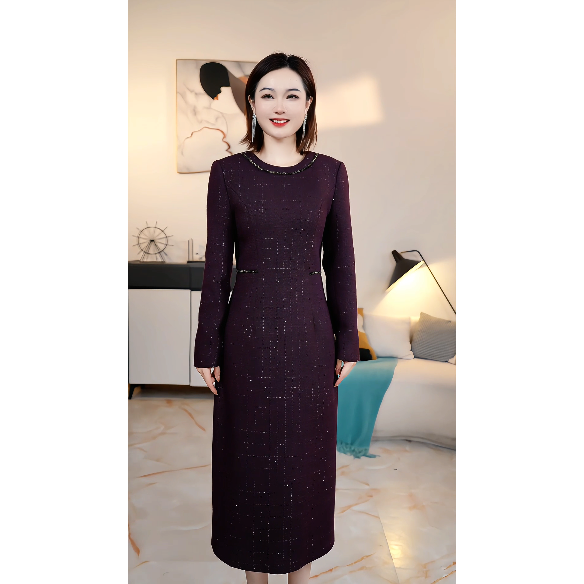 【撤柜清仓】A气质高端大码显瘦连衣裙 A169