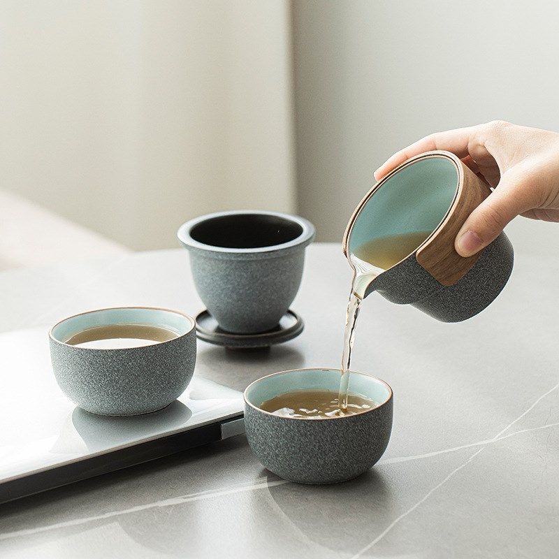 便携式茶壶防烫快客杯茶具套装户外宝藏旅行好物陶瓷带盖露营泡茶,餐饮具,旅行茶具,淘宝优惠券,粉丝福利购,淘宝优惠卷