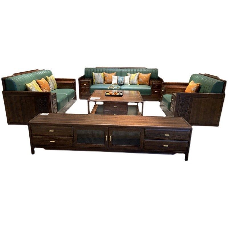 新中式沙发全实木乌金木别墅轻奢现代家具客厅全套组合黑檀木,住宅家具,电视柜,淘宝优惠券,粉丝福利购,淘宝优惠卷