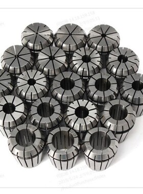 一套19只ER32弹簧筒夹 数控夹头 CNC夹头 2/3/4...20mm黄色塑料盒