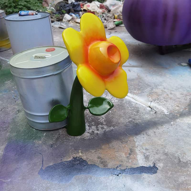 创意玻璃钢花雕塑摆件园林景观花缸草坪装饰品户外广场公园庭院