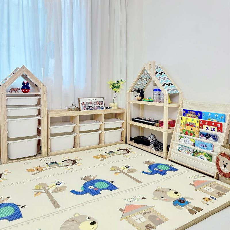义乌箩笙玩具收纳柜儿童房实木大容量置物架宝宝玩具收纳架储物柜