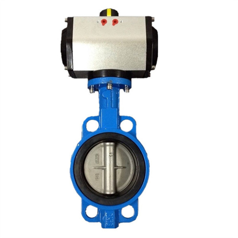 气动蝶阀D671X DN40 50 65 80 100 125 150 200 250对夹橡胶蝶阀