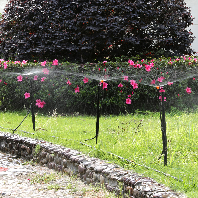 自动滴灌微喷地插雾化喷头家用农用园艺浇水浇花屋顶降温消暑浇灌
