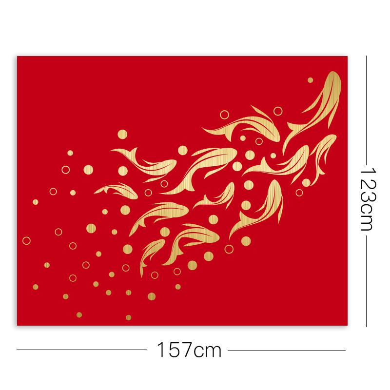 2022新款轻奢装饰墙贴场景布置贴纸商场玻璃贴家用贴画中国风教室