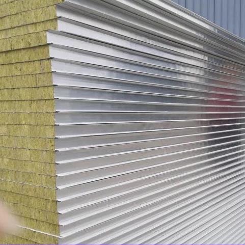 深圳岩棉夹心防火A级彩钢板隔墙围挡隔热复合板50净化车间包安装