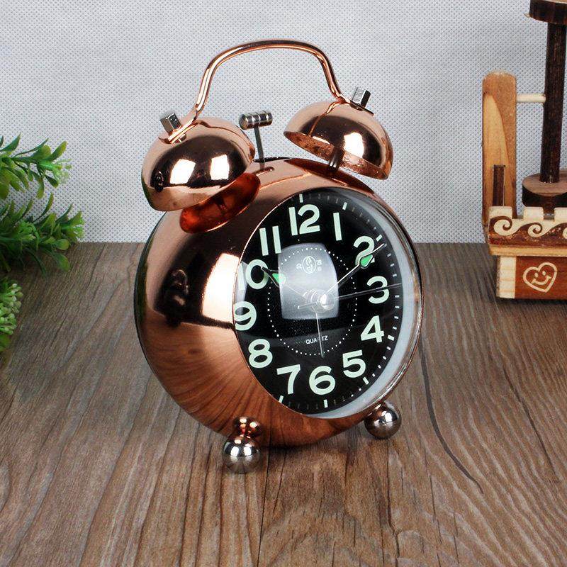 闹钟床头懒人大声音圆形金属打铃闹钟日韩创意闹表学生静音座钟,家居饰品,台钟/闹钟,淘宝优惠券,粉丝福利购,淘宝优惠卷