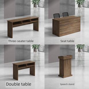 培训桌椅组合办公桌会议桌长条桌双人课桌主席台洽谈桌开会桌子
