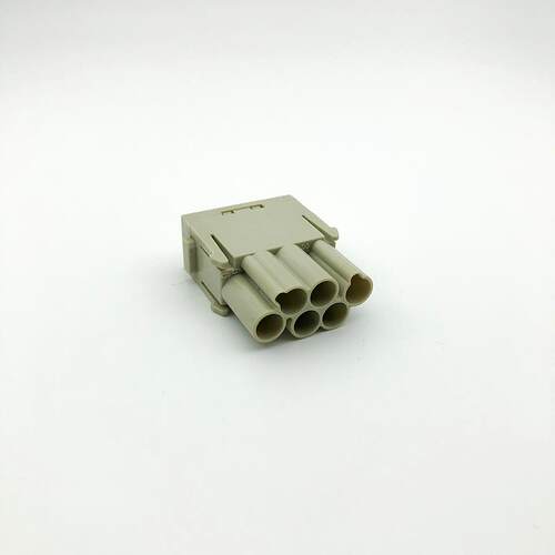 重载连接器6芯针冷压组合模块HVME-006-MC/FC 16A 830V 8KV 3公母