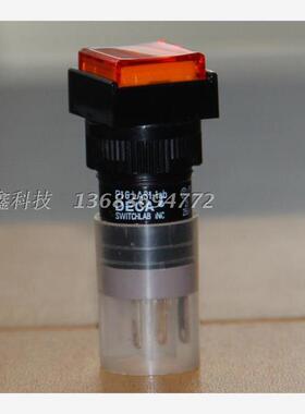 DECA带白炽灯复位按钮单路P16LMS1-1AB方形无锁点动开关台湾进联