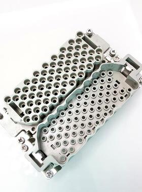 重载连接器64芯针 矩形航空插头 HDC-HEEE-064-M/F针 16A冷压接头