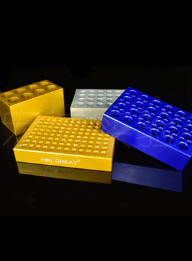 低温配液模块 铝制冰盒0.2ml/1.5ml24孔2ml冻存架 离心管架