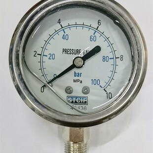 10mpa 压力100bar 径向立式 前68mm 螺纹ZG1 直径60 耐震压力表