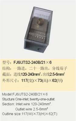 FJ6/JTS2-240B/216一路进二十一路出分线端子【海燕接线盒】