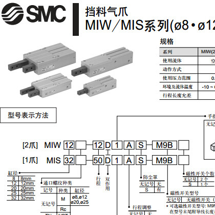 档料气缸MIW12-12D