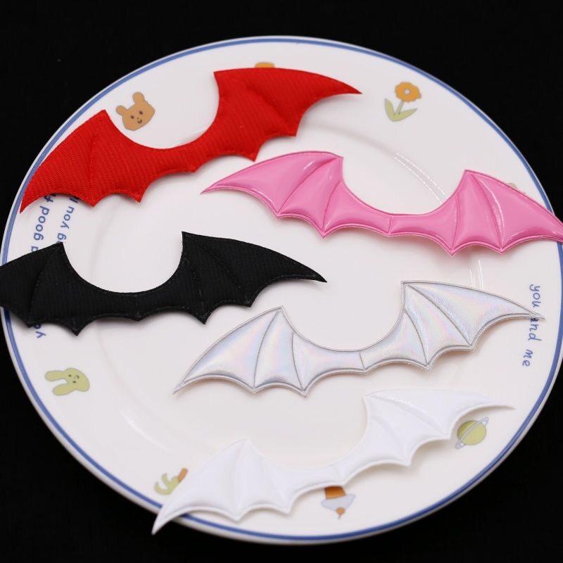 diy手工发夹手机壳皮质大号恶魔蝙蝠翅膀相框饰品配件服装饰皮质