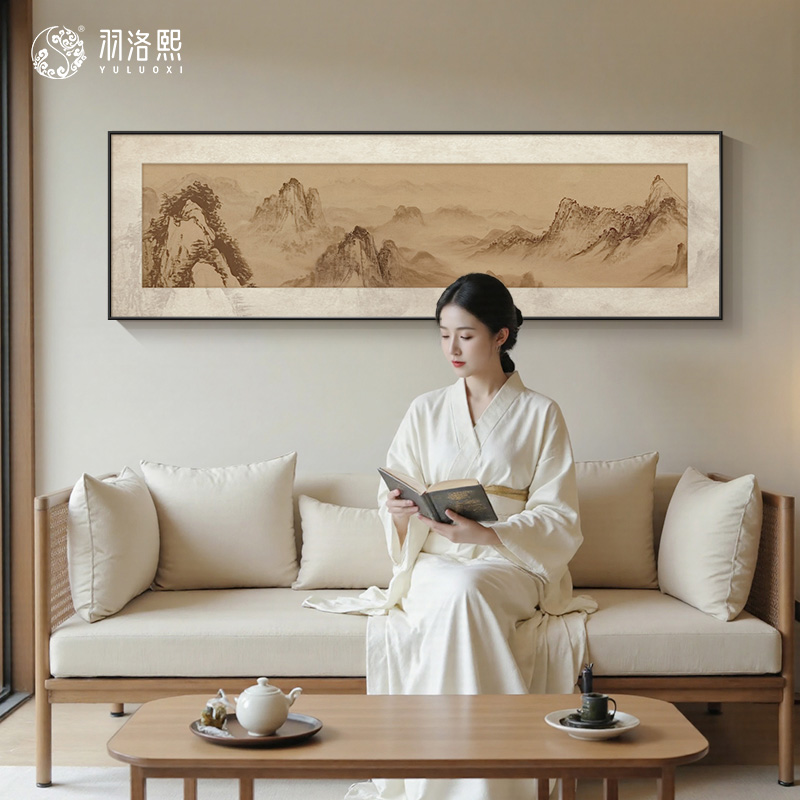 秋亭嘉树图宋代美学客厅沙发背景墙装饰画书房茶室办公室山水挂画