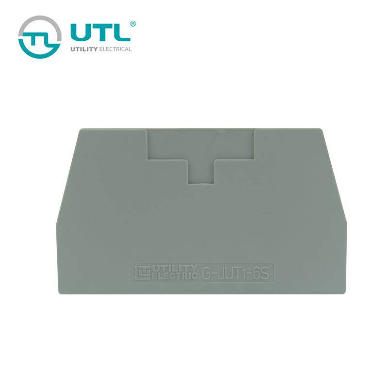 尤提乐导轨式接线端子挡板G-JUT1-6S测试型螺丝接线端子排侧面板