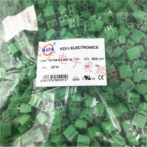 科发KEFA接线端子 接插件 KF126-2P 脚间距5.0MM 250V/8A 正品