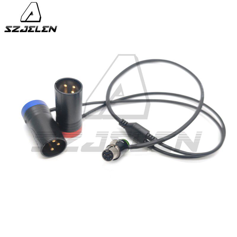 TA5f 迷你XLR5芯母转双平盖卡农3针公头Zaxcom qrx200音频转换线