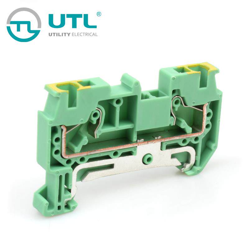 尤提乐JUT14-4PE零线端子排4平方接线端子厂家直销直插弹簧式