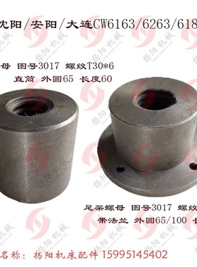 沈阳/安阳车床CW6163/CW6180B 尾座螺母 罗母3017 外100/65 T30*6
