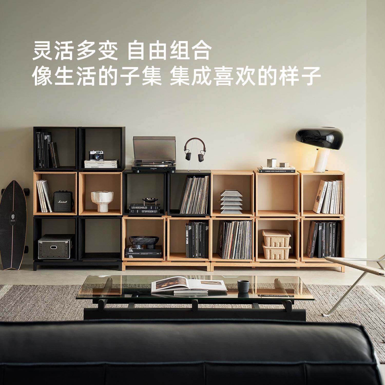 自由可Kna橡木书柜收纳柜子e全集ZKNHDB-ZH落地置物柜白纳组合柜